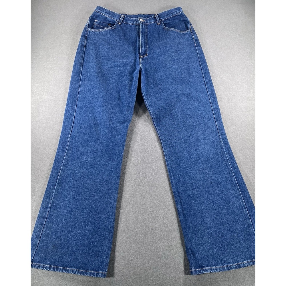 VTG Rare Boom Boom 90s Y2K USA Denim Jeans sz 16 Baggy Retro Cosmic Patch Hippie